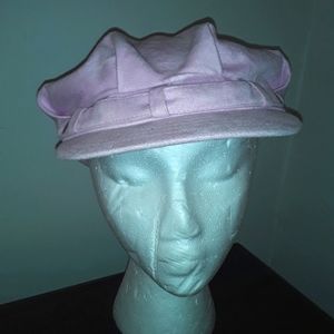 High-Quality Pink Suede-like Bucket Hat w/Brass Studs and Panel Accents
